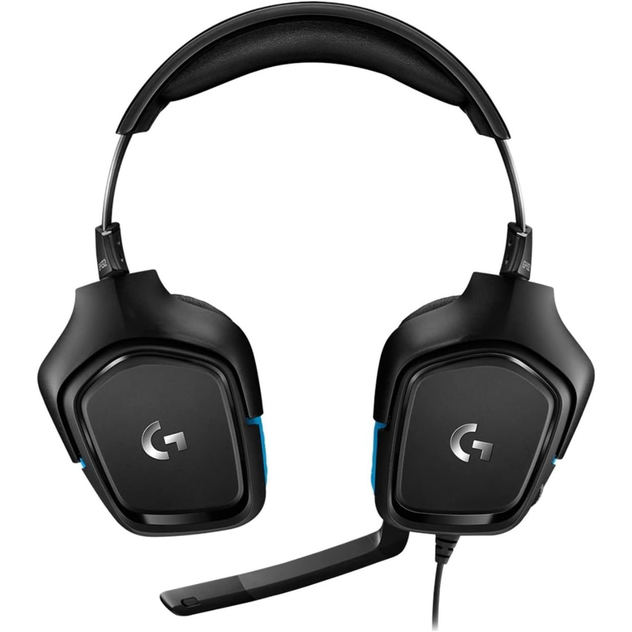 Logitech G432 Wired Gaming Headset, 7.1 Surround Sound, DTS Headphone:X 2.0, Flip-to-Mute Mic, PC (Leatherette) Black/Blue - Open Box