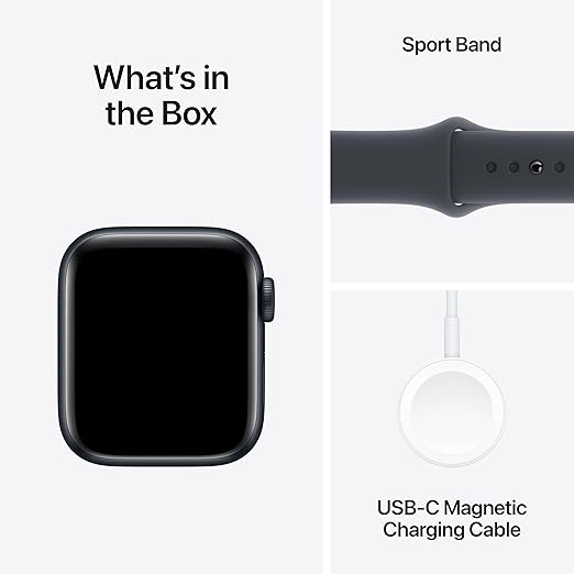 Apple Watch SE (2nd Gen) [GPS 40mm] Smartwatch with Midnight Aluminum Case with Midnight Sport Band S/M. Fitness and Sleep Trackers, Crash Detection, Heart Rate Monitor, Retina Display