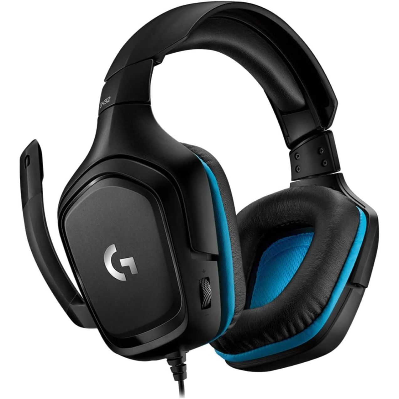 Logitech G432 Wired Gaming Headset, 7.1 Surround Sound, DTS Headphone:X 2.0, Flip-to-Mute Mic, PC (Leatherette) Black/Blue - Open Box