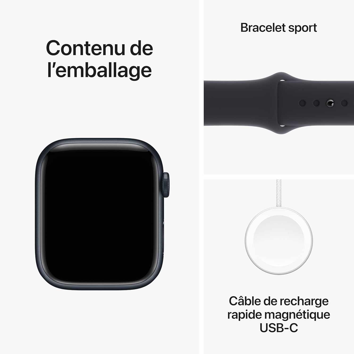 Apple Watch Series 9 GPS +Cellular 45mm Midnight Aluminium Case with Midnight Sport Band- M/L - New