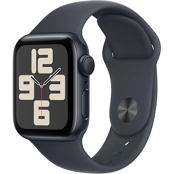 Apple Watch SE (2nd Gen) [GPS 40mm] Smartwatch with Midnight Aluminum Case with Midnight Sport Band S/M. Fitness and Sleep Trackers, Crash Detection, Heart Rate Monitor, Retina Display