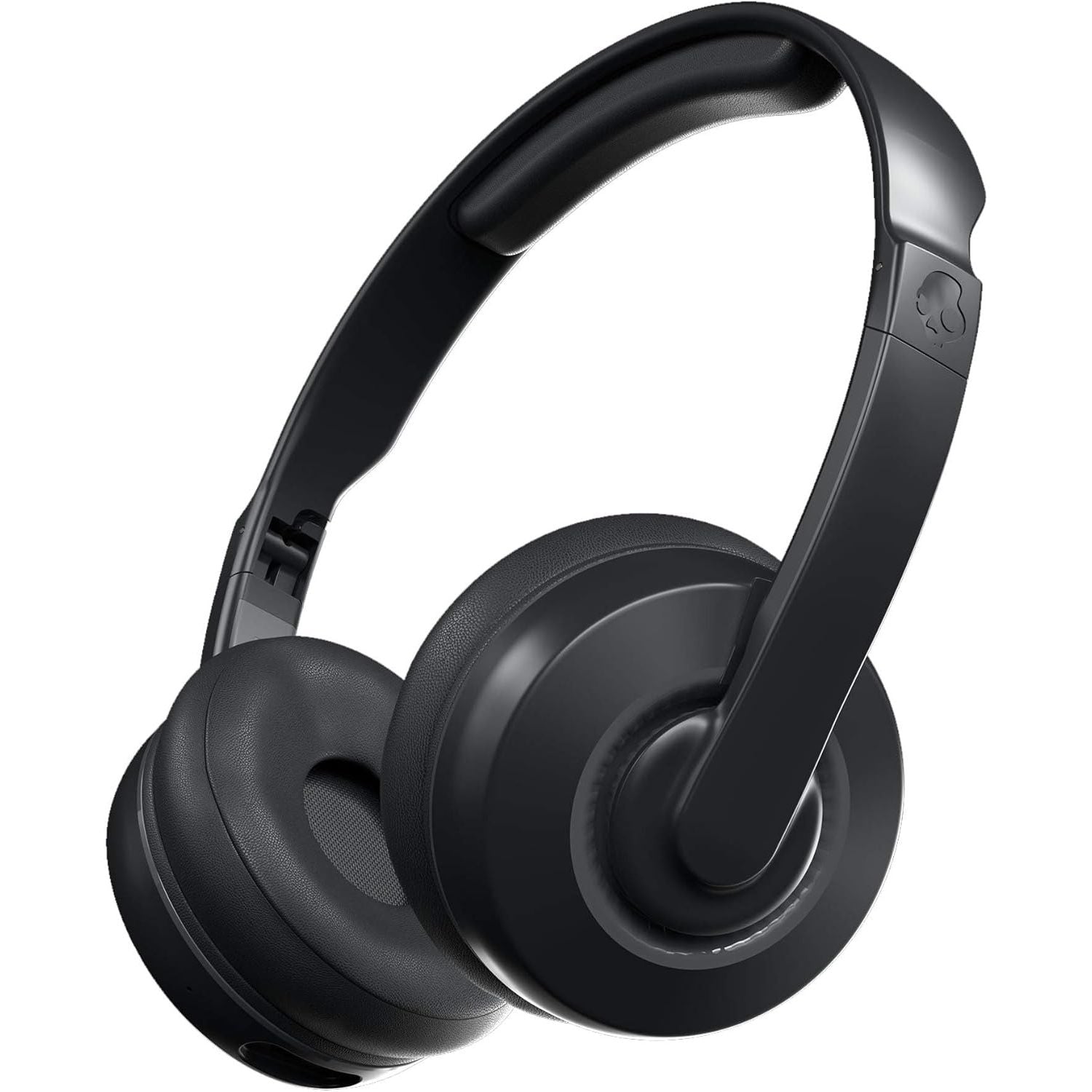 Skullcandy Cassette Wireless On-Ear Headphones, Up to 22 Hours Battery, Foldable Lightweight Design, Backup 3.5mm AUX Cable Included, Microphone for iPhone Android - Black - Open Box