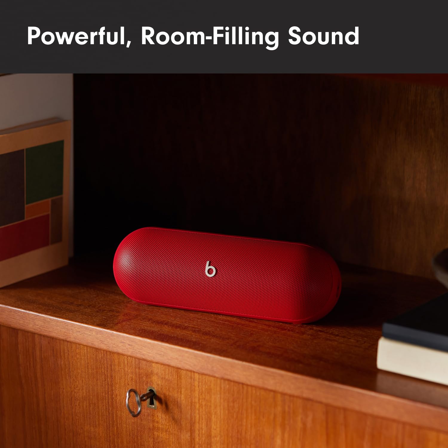 Beats Pill - Wireless Bluetooth Speaker and Portable Charger via USB-C - Up to 24 Hours Battery Life, IP67 Water Resistant, Apple & Android Compatible, Built-in Microphone – Statement Red (New)