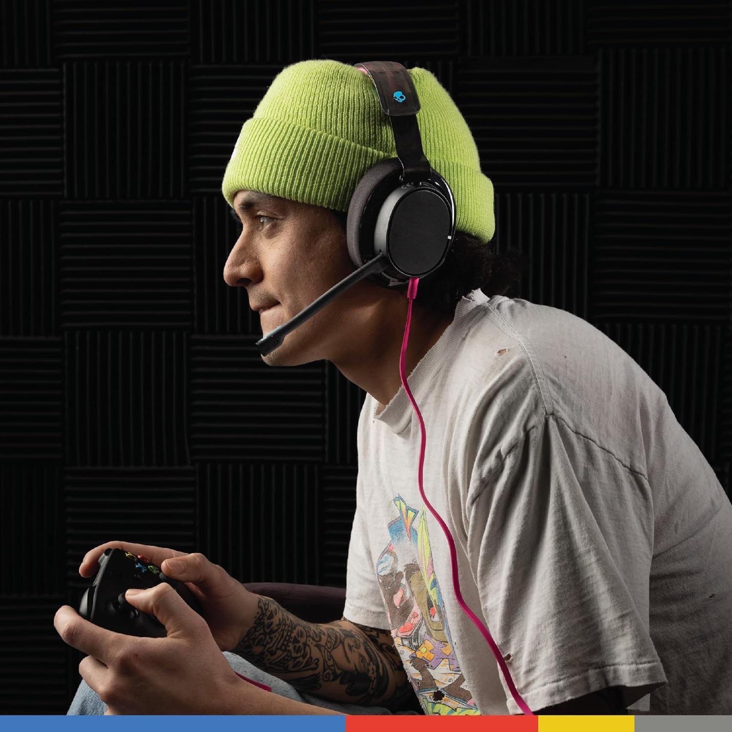 Skullcandy SLYR Pro Multi-Platform Wired Gaming Headset, Removable Mic, Lightweight Design, Ultra-Soft Memory Foam Ear Cushions, Mute and Volume Controls, PC, Xbox, PlayStation - Black Digi-Hype - Open Box