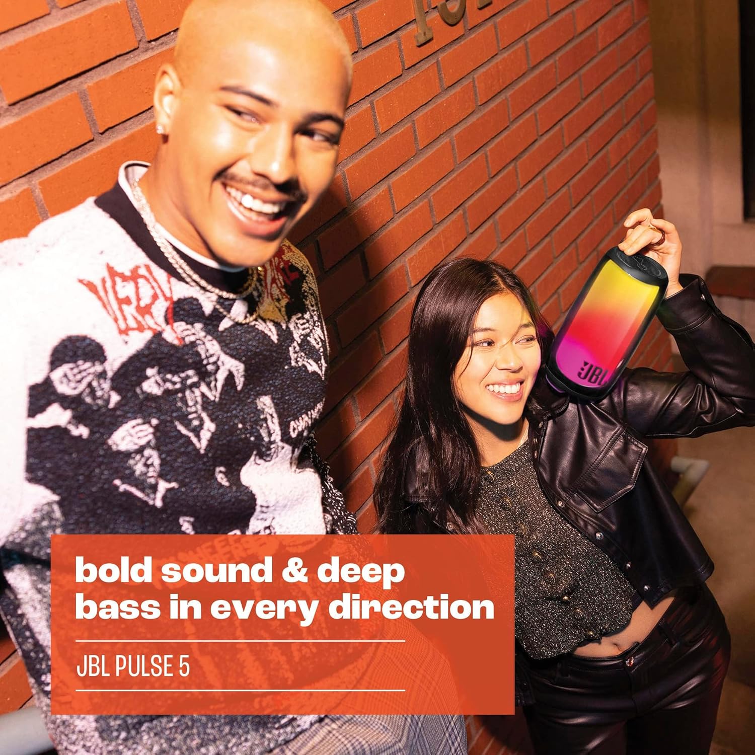 JBL Pulse 5 - Portable Bluetooth Speaker with Dazzling Lights and JBL Original Pro Sound , Black - Open Box